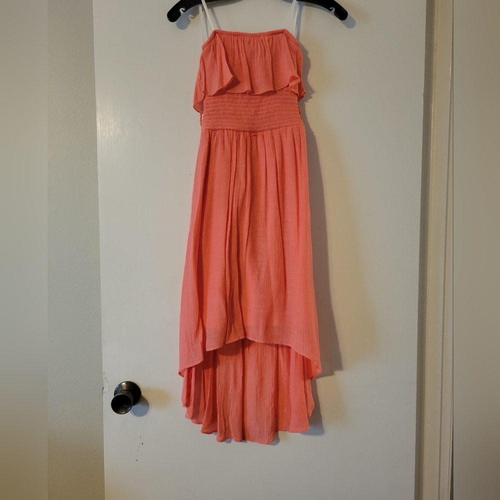 Coral Hi-Low Dress